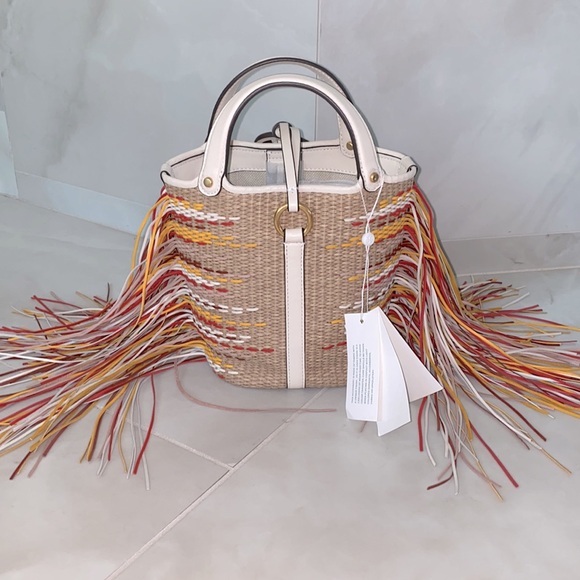 NWT Tory Burch Miller Fringe Mini Bucket Bag - Picture 7 of 9